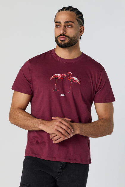 T-shirt à imprimé Flamingo Ballet