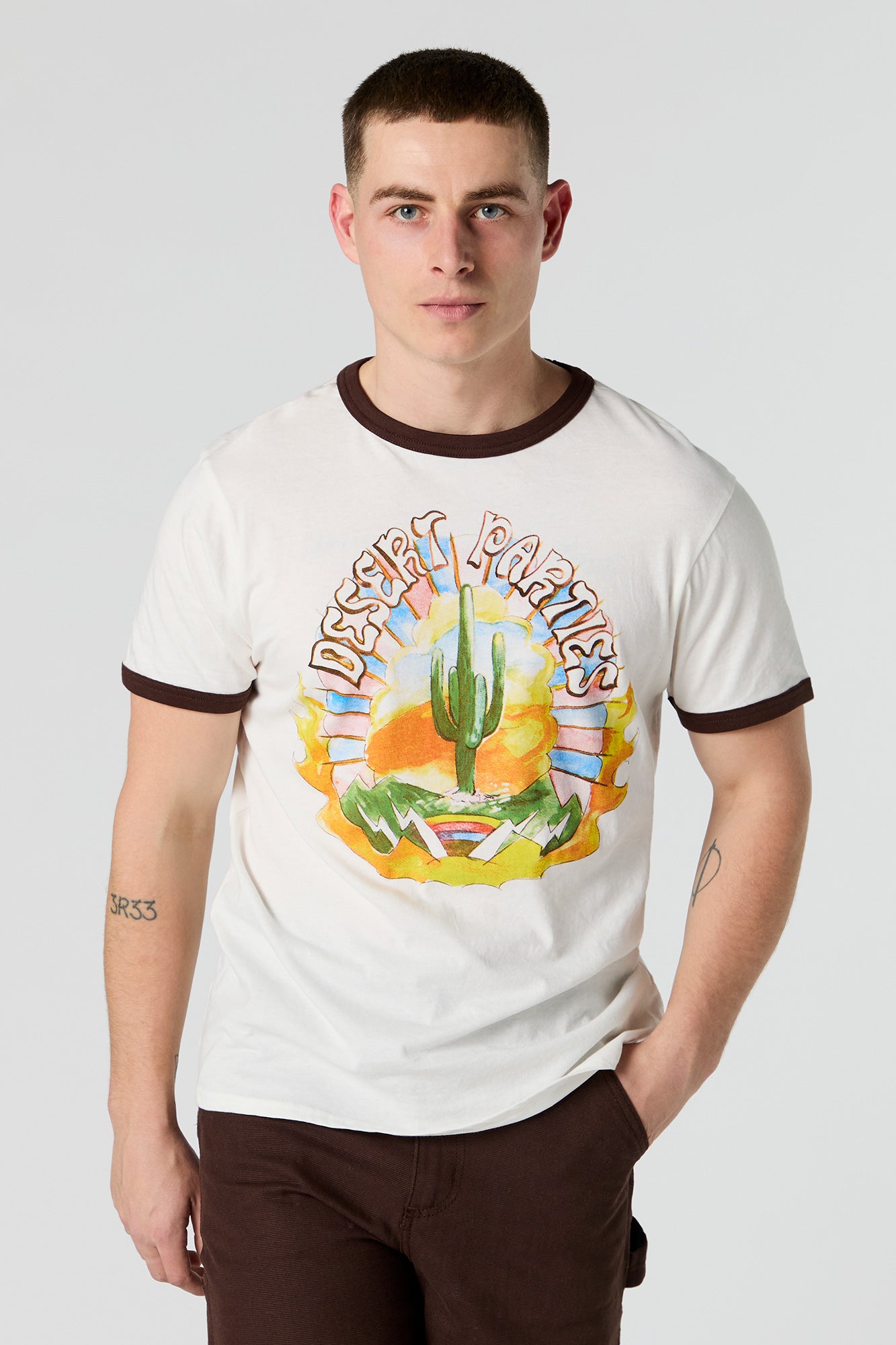 Desert Parties Graphic Ringer T-Shirt