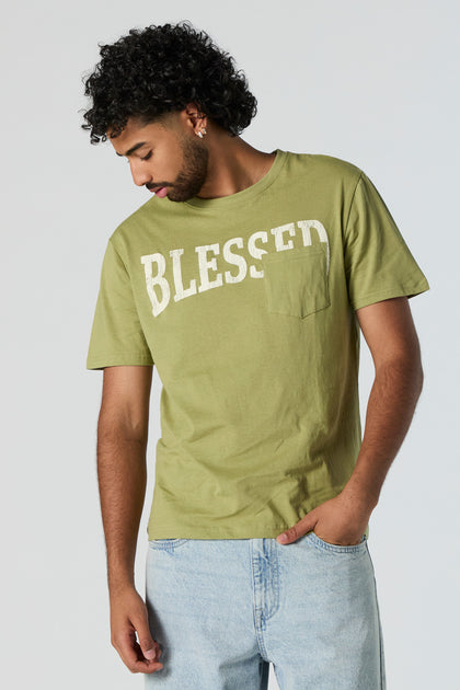 T-shirt à imprimé Blessed