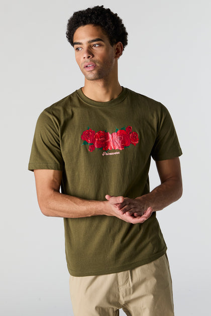 T-shirt à imprimé Red Rose
