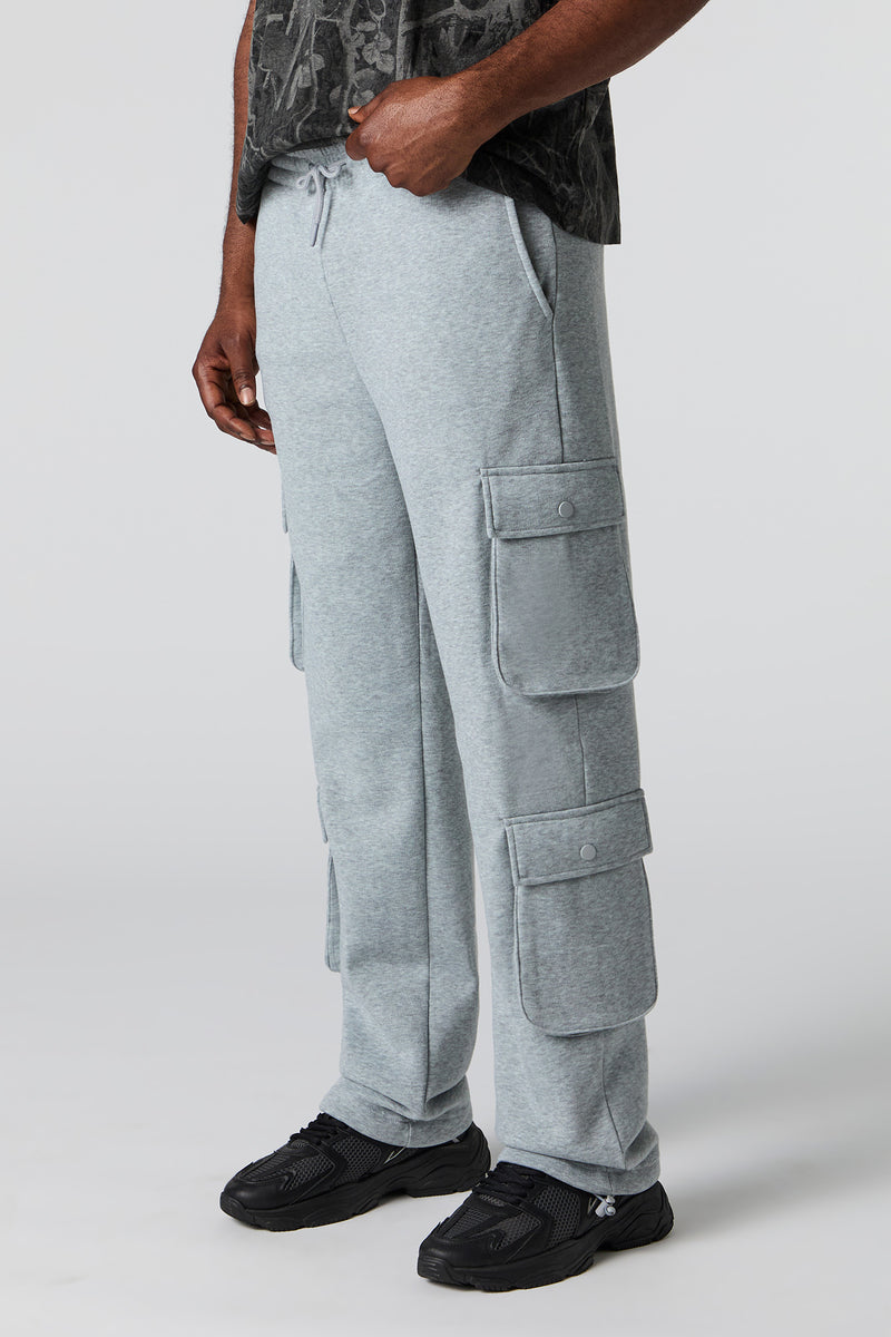 Pantalon d'entraînement cargo en molleton avec poches multiples