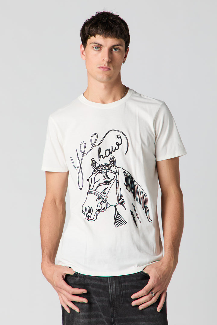 Yeehaw Embroidered T-Shirt