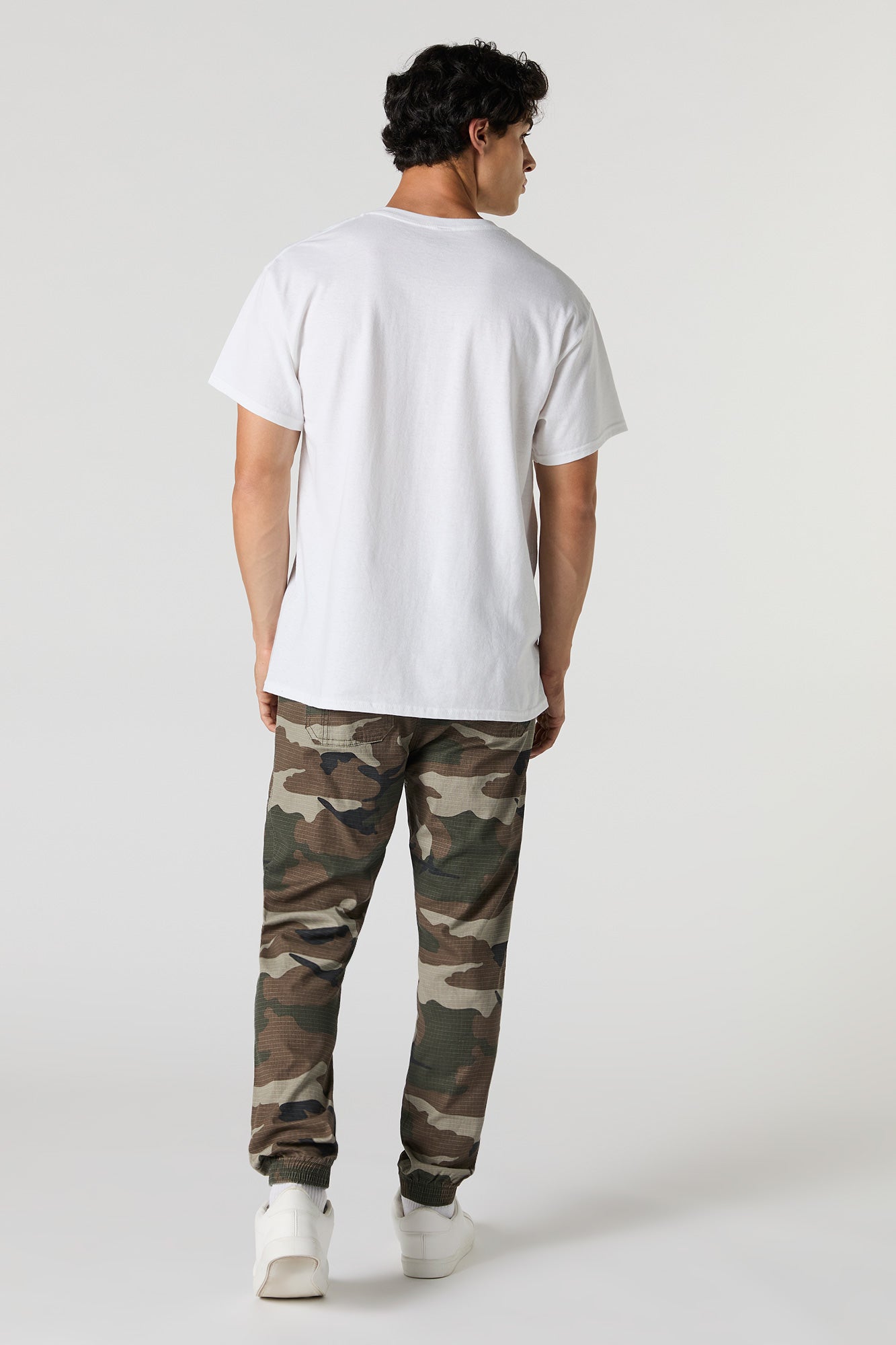 Jogger cargo à motif camouflage avec poche cachée