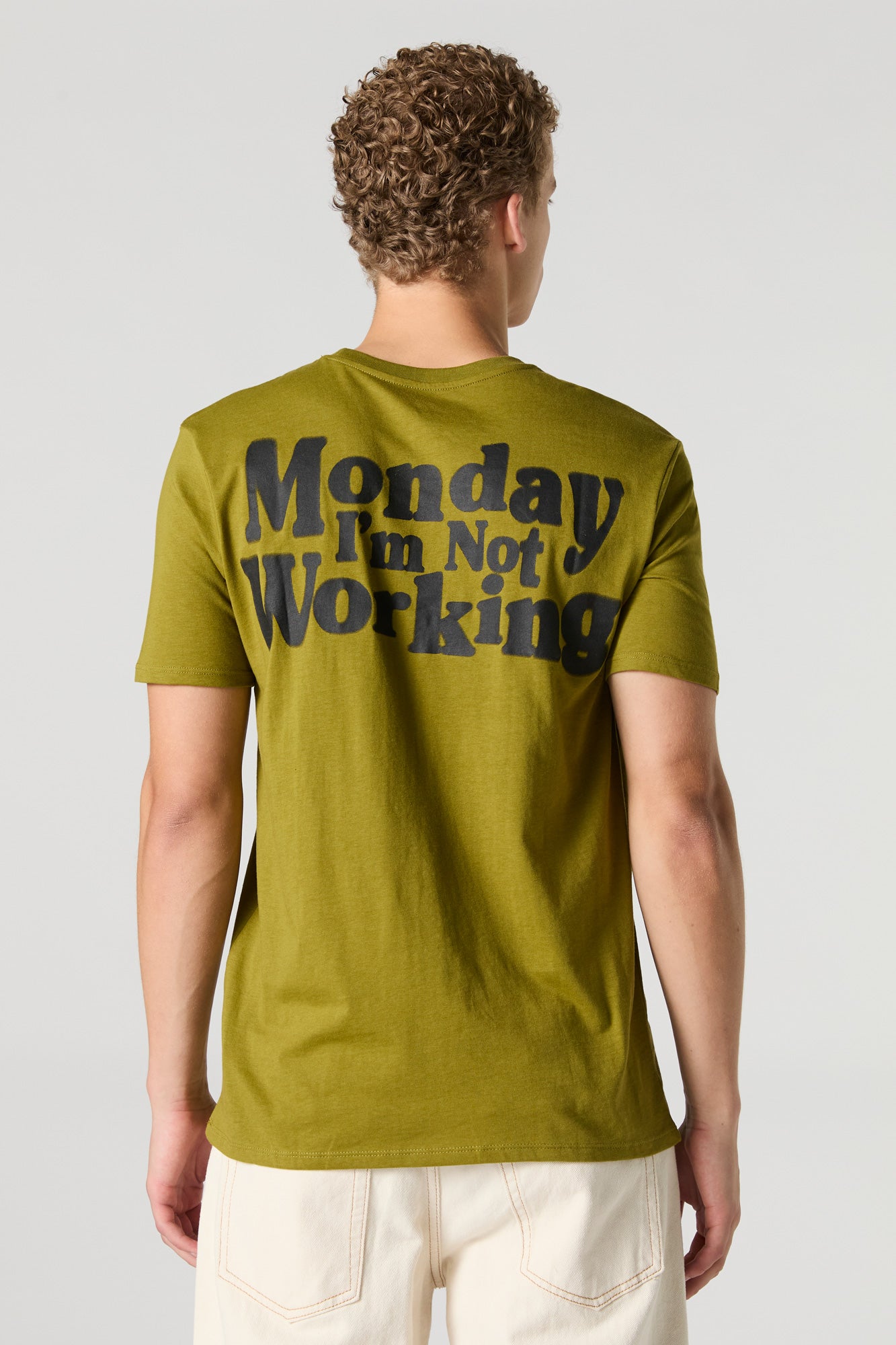 T-shirt à imprimé Monday I'm Not Working