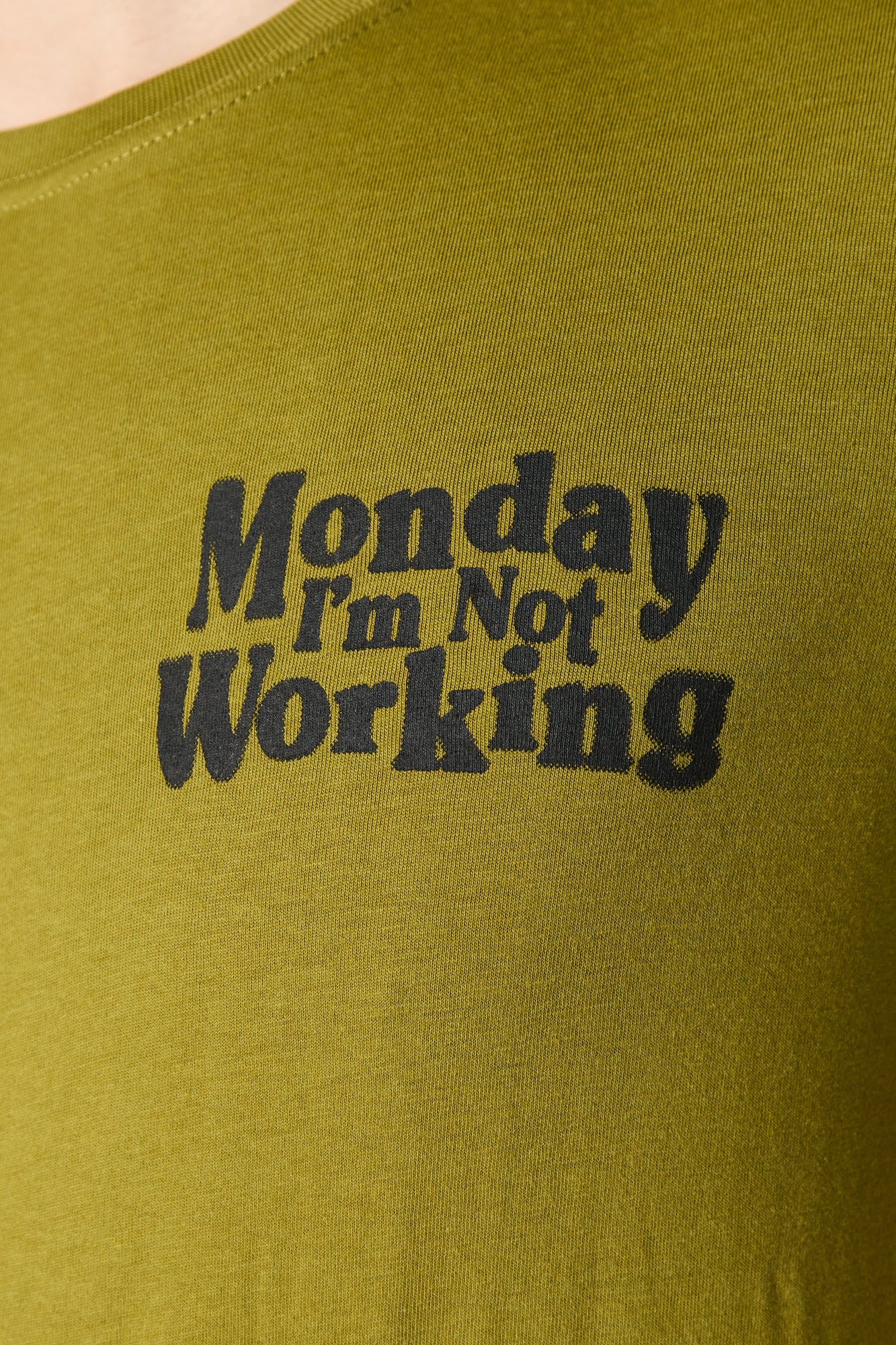 T-shirt à imprimé Monday I'm Not Working