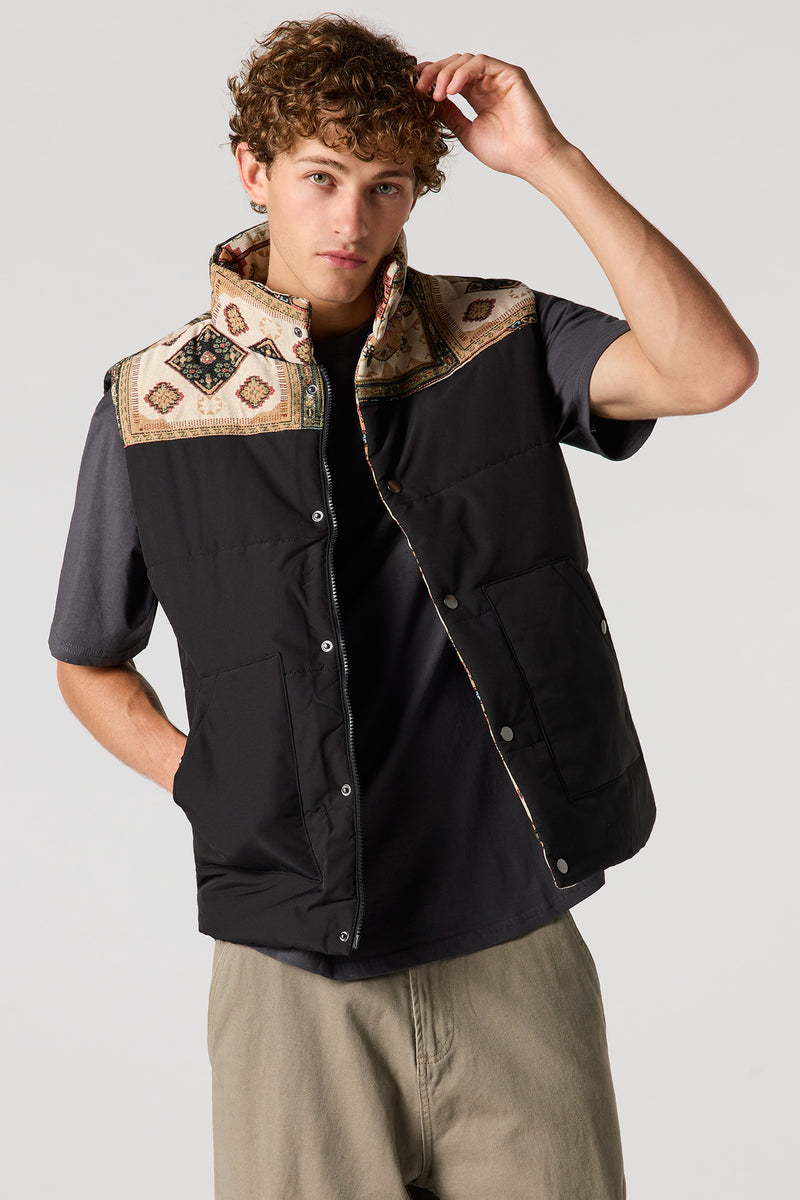 Tapestry Trim Vest