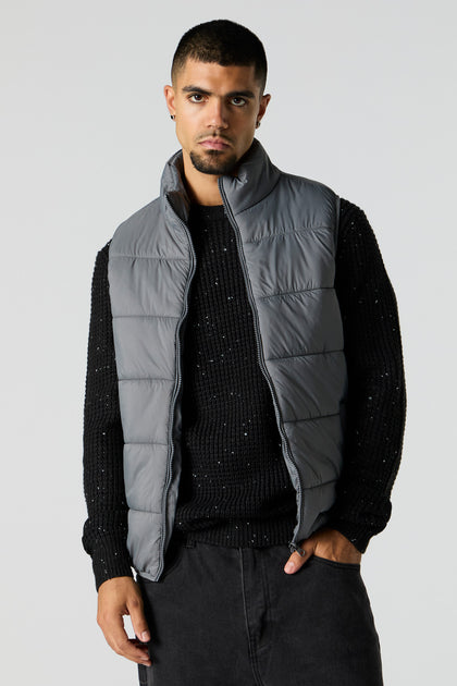 Mock Neck Puffer Vest