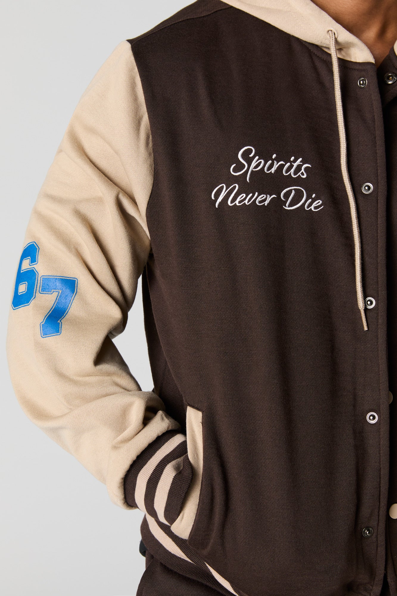 NY Embroidered Fleece Varsity Jacket