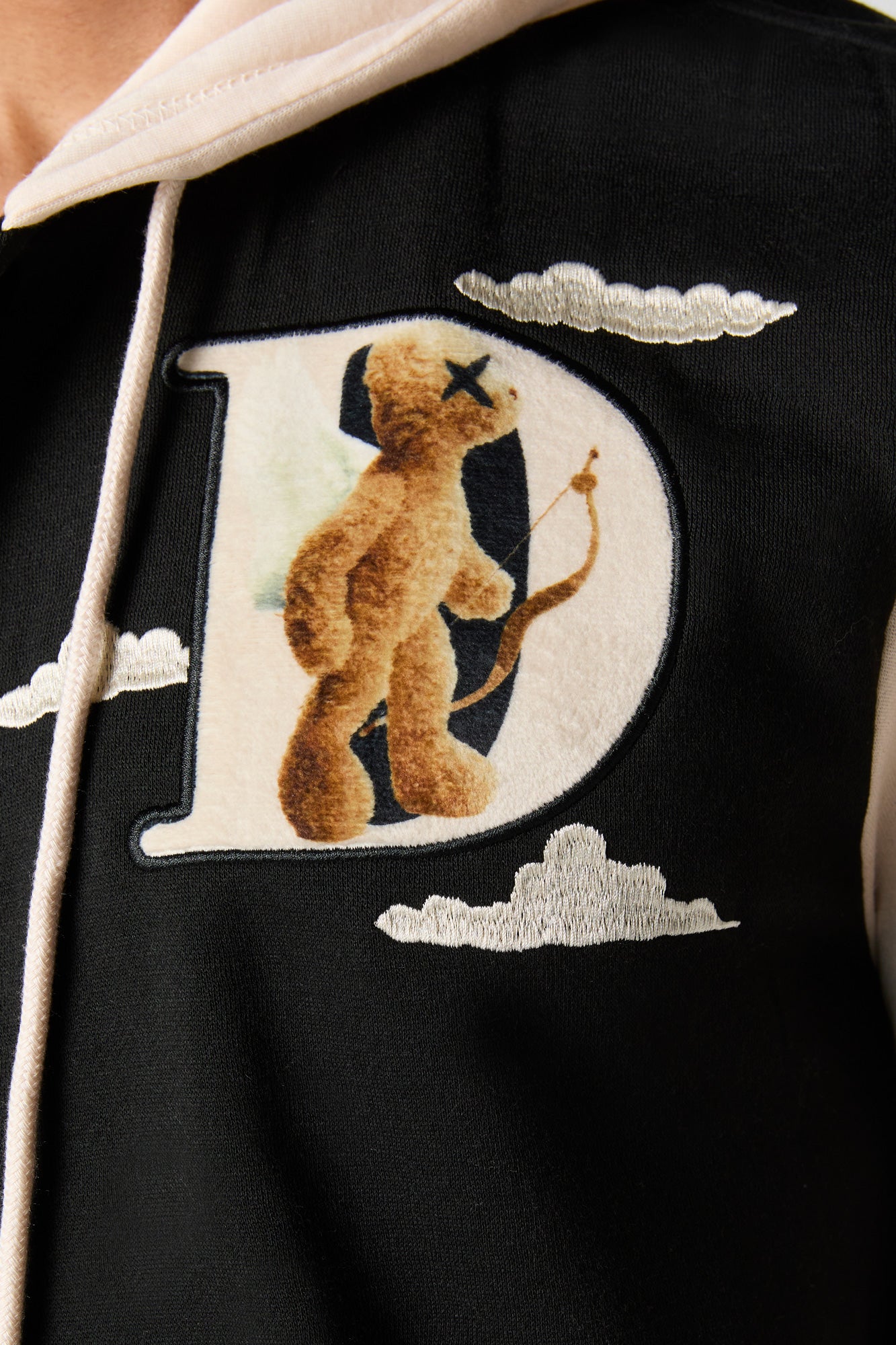 Dream Bear Embroidered Fleece Varsity Jacket