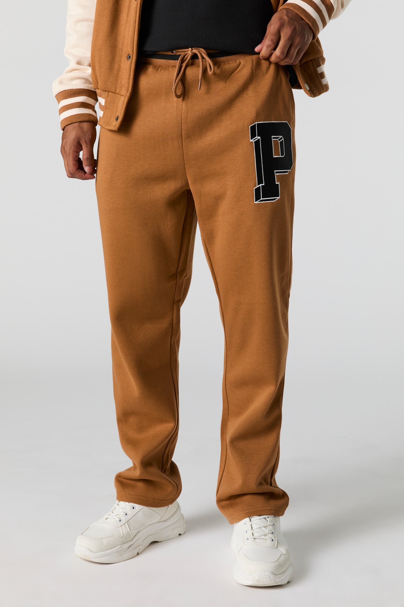 P Embroidered Fleece Varsity Sweatpant