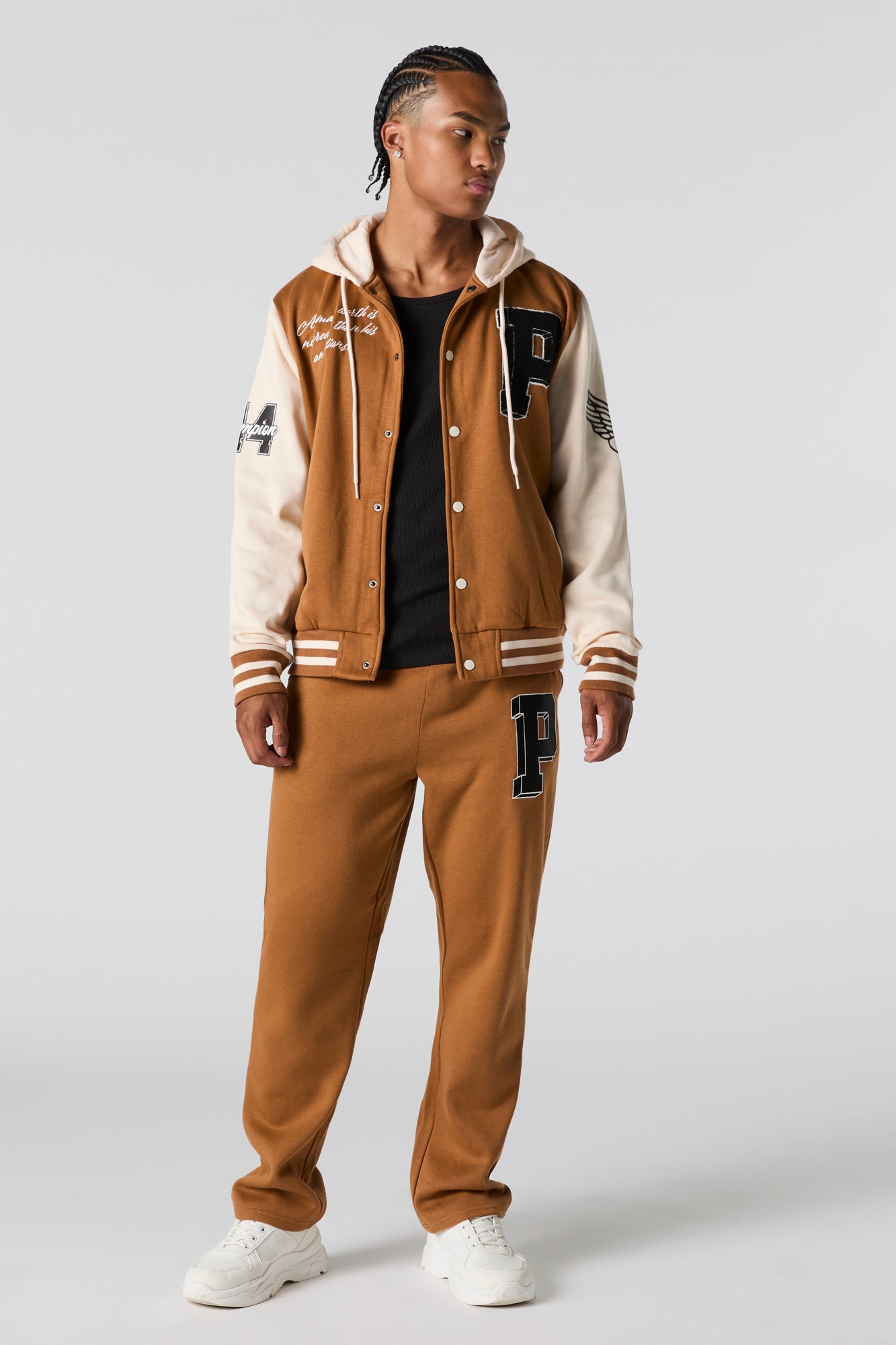 P Embroidered Fleece Varsity Sweatpant