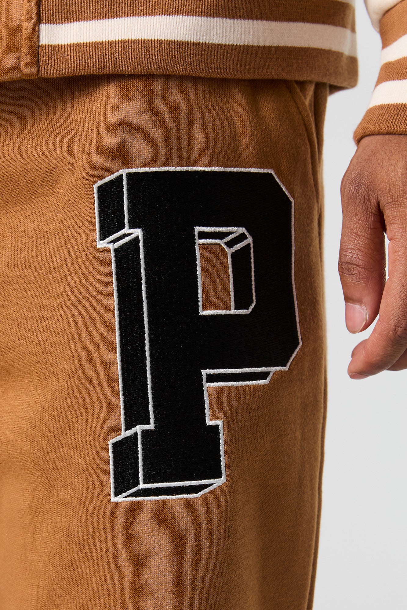 P Embroidered Fleece Varsity Sweatpant