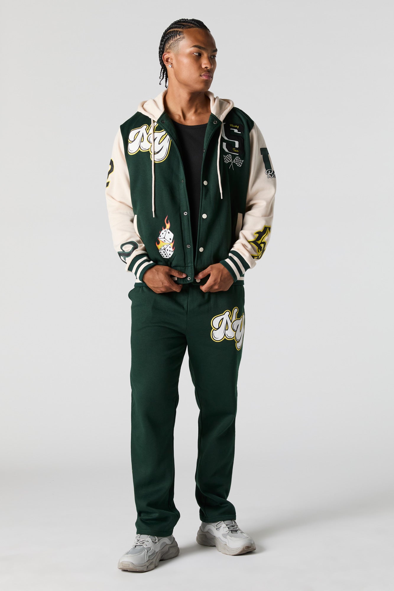 NY Racing Embroidered Fleece Varsity Sweatpant