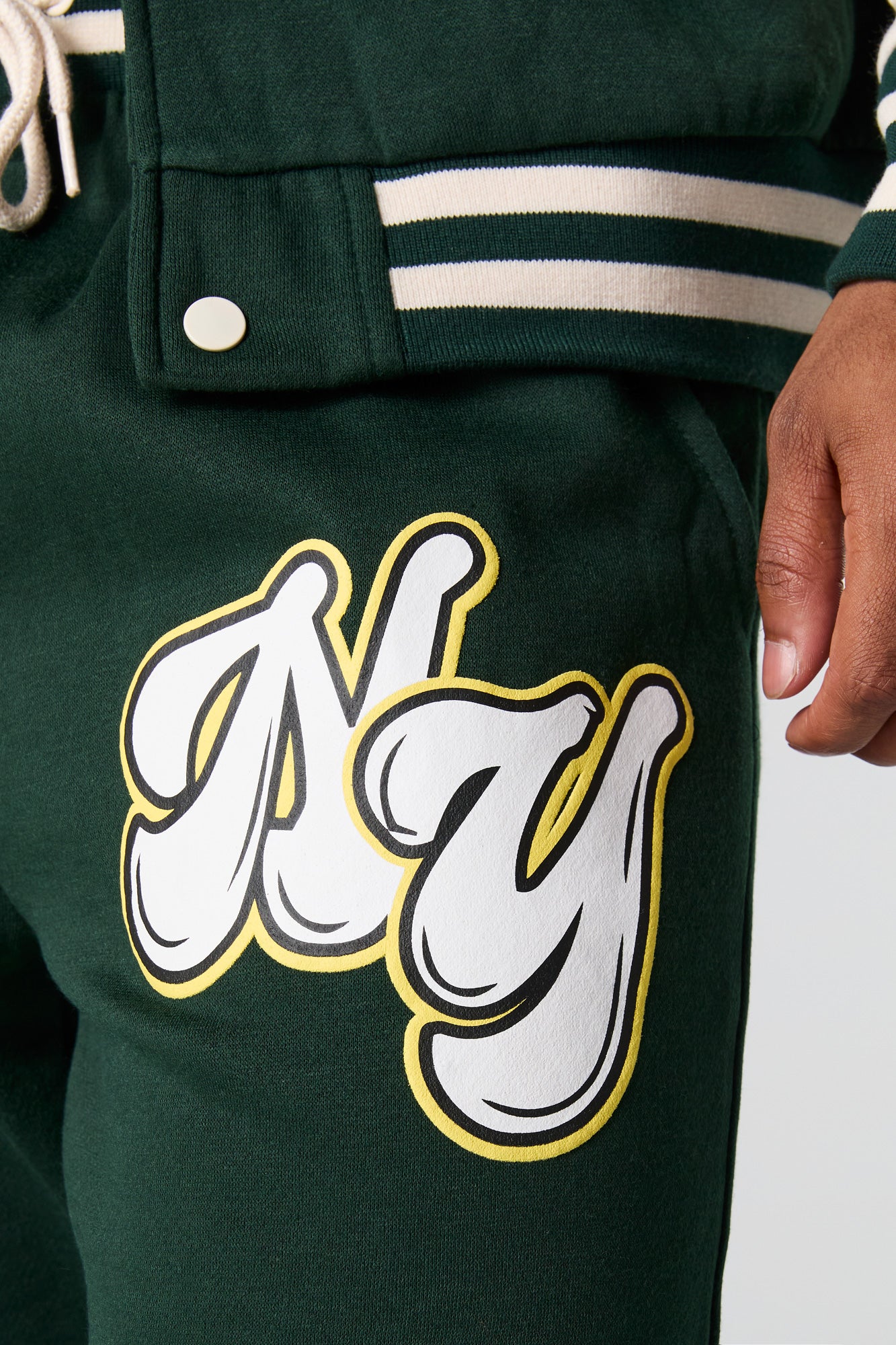 NY Racing Embroidered Fleece Varsity Sweatpant