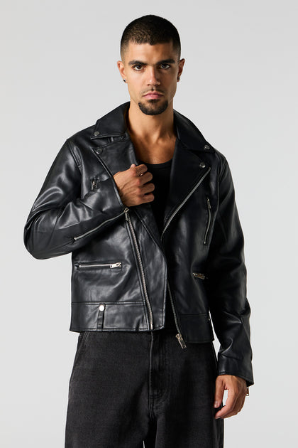 Faux Leather Biker Jacket