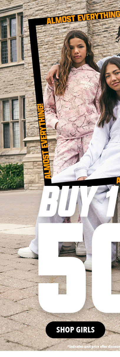 Buy 1 get 1 50% off almost everything. Shop Girls. 
