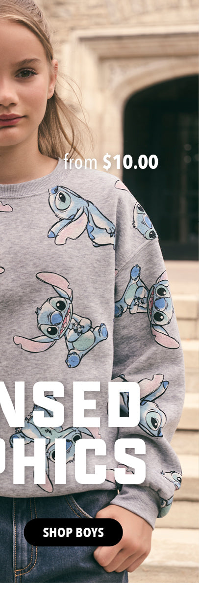 Licensed Graphics from 2 for $15. Shop Boys. 