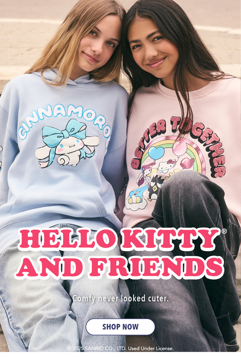 Hello Kitty & Friends. Comfy Never Looked Cuter. Shop Now. 