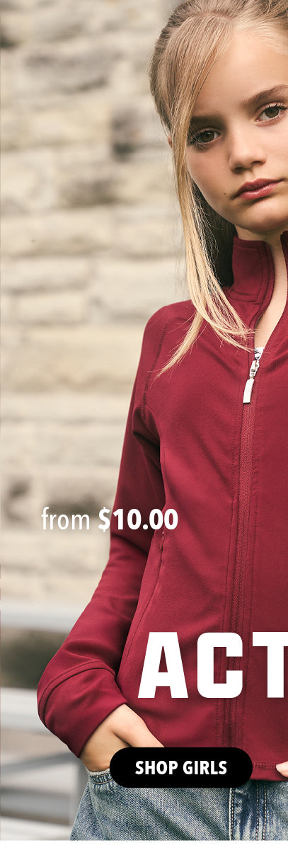 Active from 2 for $15. Shop Girls.