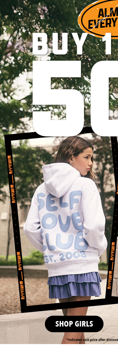 Urban Kids - Buy 1 Get 1 50% Off. Shop Girls Button. 