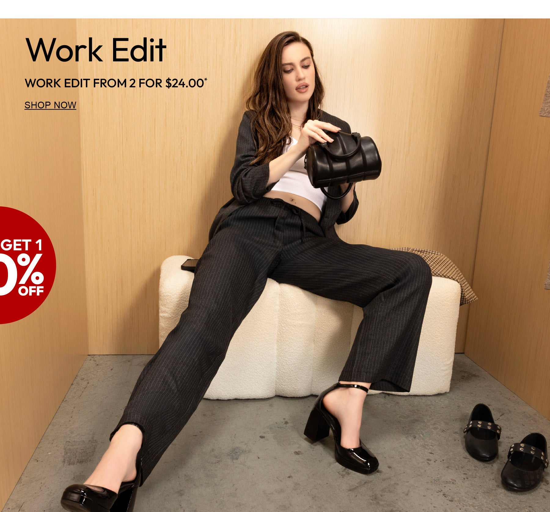 Buy 1 get 1 50% off. Work Edit from 2 for $24.00. 