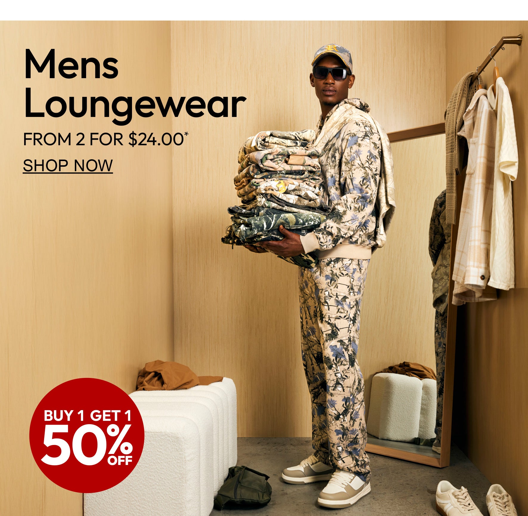 Buy 1 Get 1 50% Off. Made for Lounging. Mens Lounge from 2 for $24.00. Shop Now.
