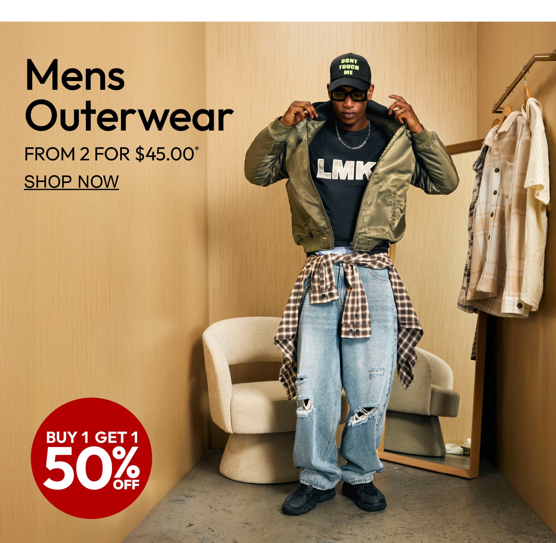 Buy 1 Get 1 50% Off. Men's Outerwear from 2 for $45.00. Shop Now.