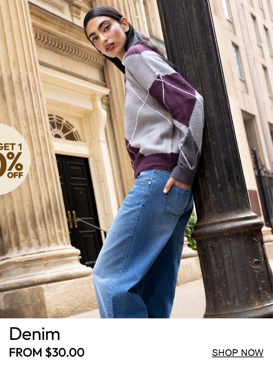 Forever 21 | Buy 1 Get 1 50% Off. Denim from $30.00.