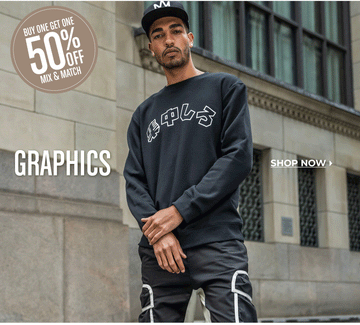 Buy One Get One at 50% Off - Shop Men's Graphics