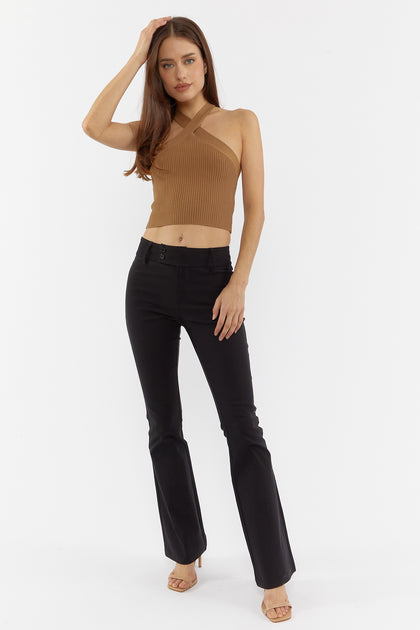 Low Rise Fit and Flare Pant