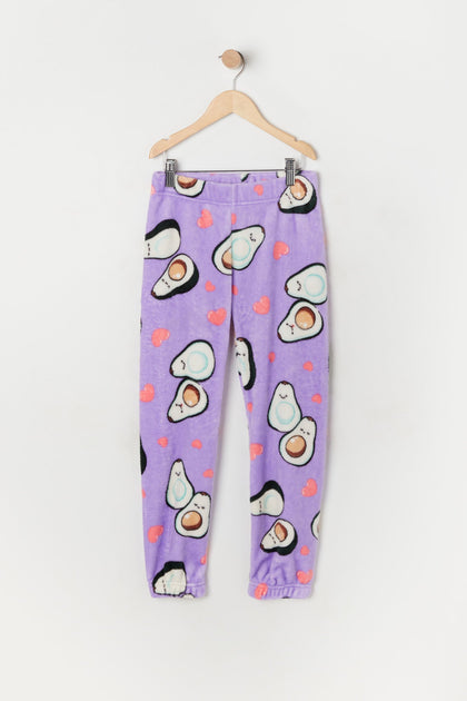 Pantalon de jogging de pyjama en peluche pour fille